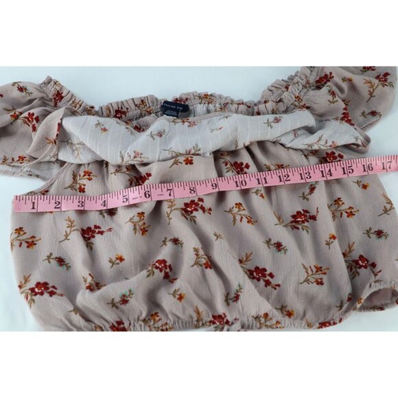 American Eagle‎ Outfitters Floral Off-Shoulder Crop Top Size Medium - Picture 10 of 10